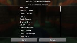 buffet world customization minecraft.